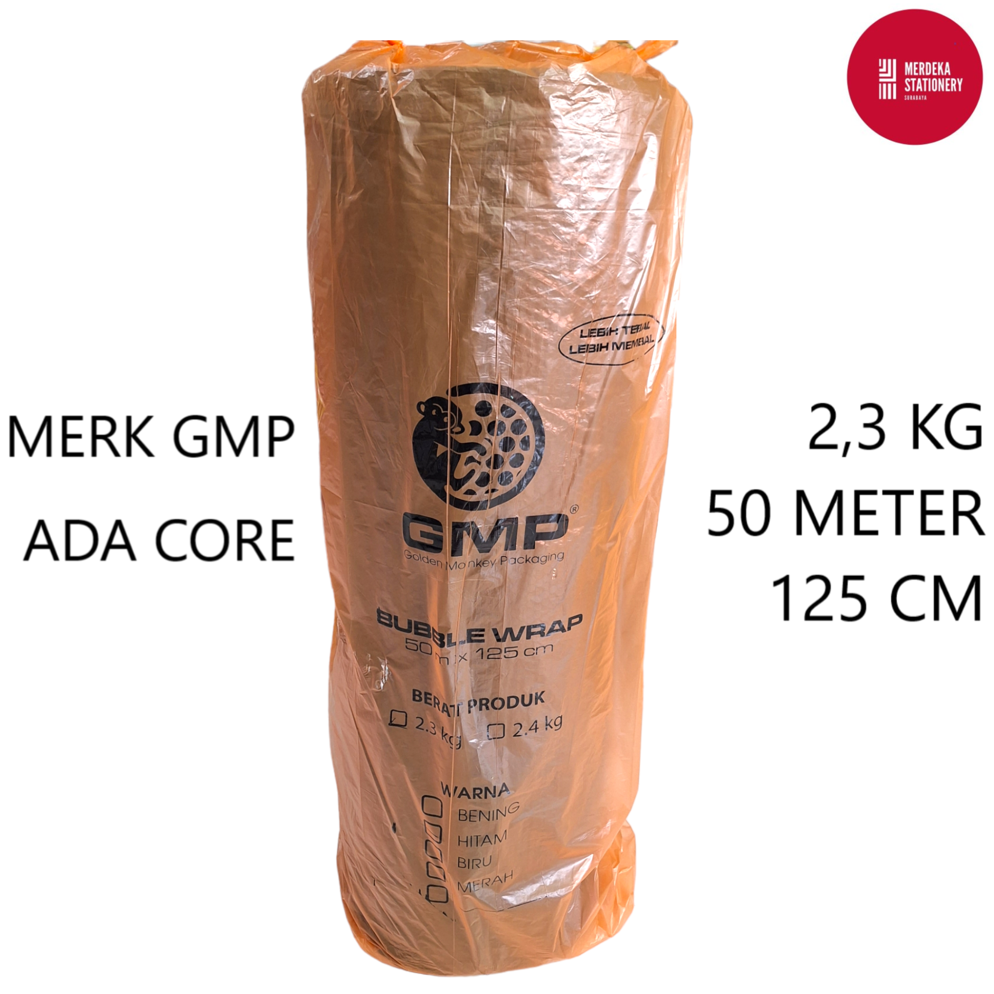 Bubble Buble Wrap Rol/Roll Core Tebal GMP Hitam 125 cm x 50 m meter 23 KG kilogram