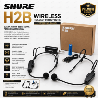 Mic Wireless Shure Headset Bando 2 Mic Bando Betery Charger