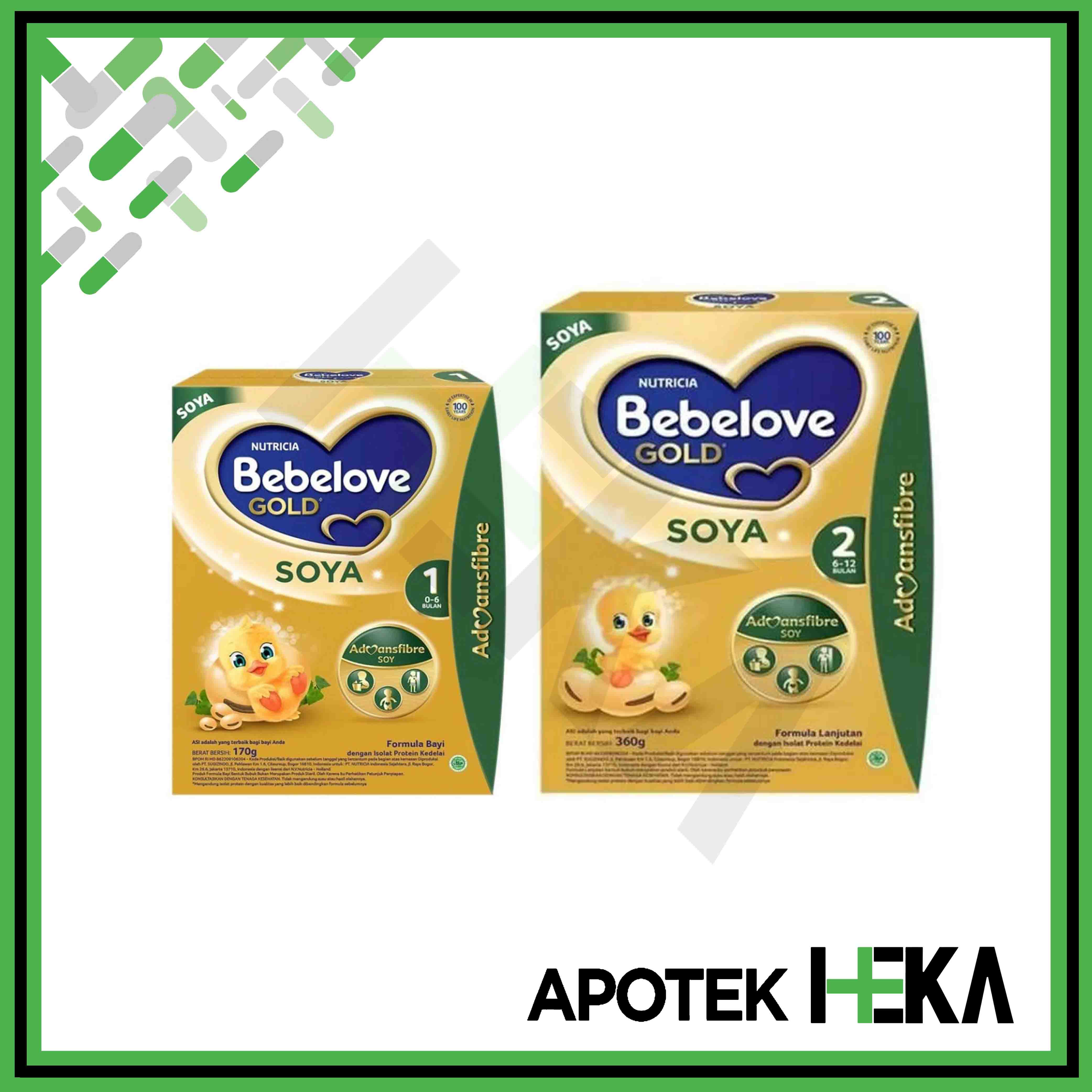 Bebelove Gold Soya 170 g / 360 g - Susu Formula Protein Kedelai