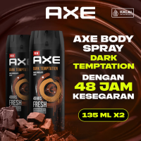 Axe Men Deodorant Body Spray Pria Dark Temptation Parfum Pria 2x135ml