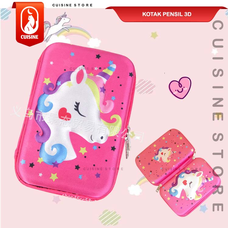Kotak Pensil 3D Timbul EVA Besar 22 CM Tempat Pensil Anak Karakter Avanger Capybara Kuromi Lucu
