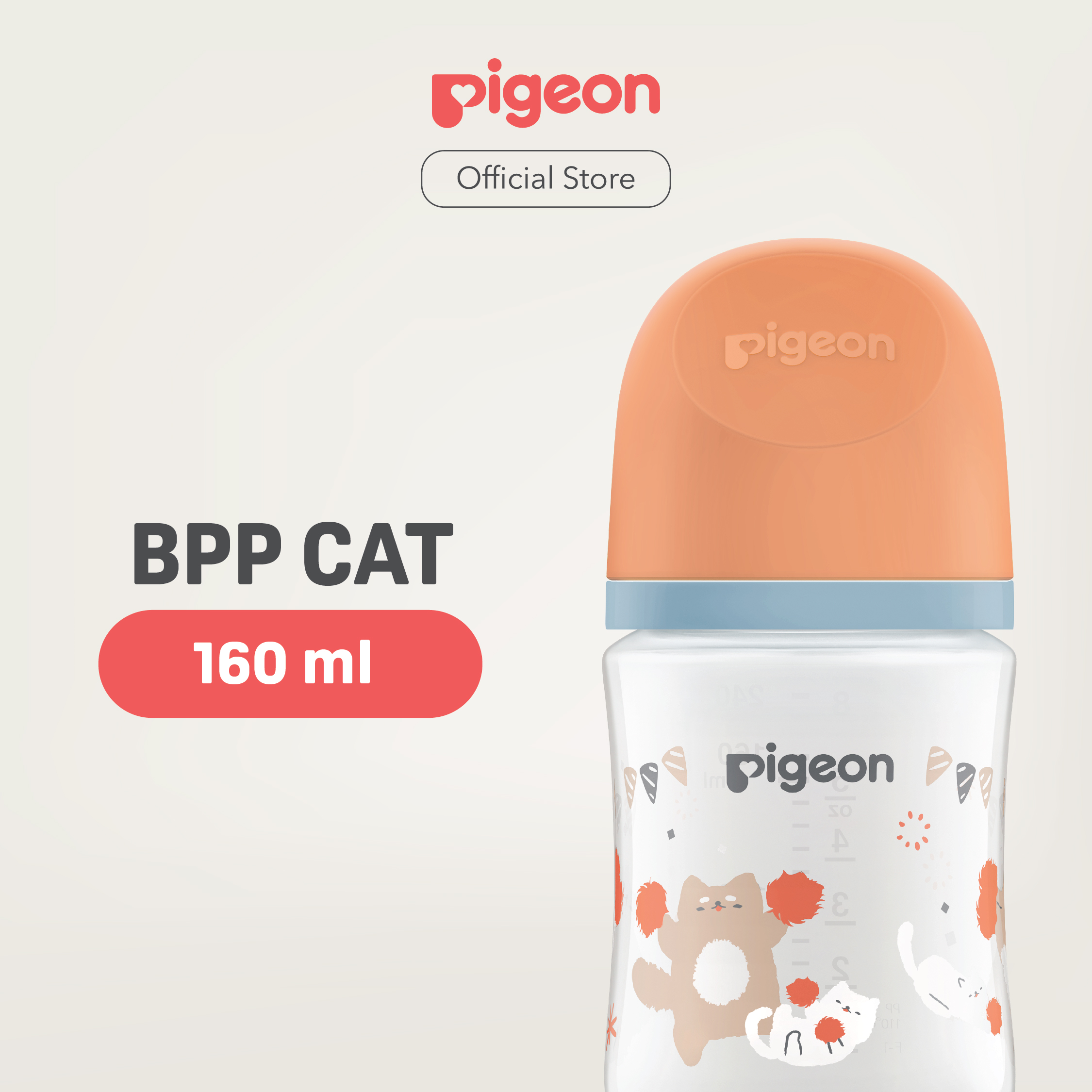 PIGEON Botol BPP Wide Neck 160ml w/SofTouch Nipple | Pilih Variasi | Botol Susu Bayi | Botol Susu Newborn | Ramah Lingkungan | Anti Kolik | Anti Kembung | Dot Seperti Payudara Ibu | Nipple Dot Lembut & Elastis | Nipple Dot Size SS