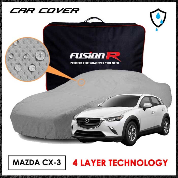 Cover Mobil MAZDA CX3 4 Layer / Body Cover MAZDA CX3 4 Lapis / Sarung Mobil MAZDA CX3 / Penutup Mobil MAZDA CX3  Like Krisbow Prestige