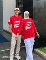 ALDIRA Kaos couple oversize merah kemerdekaan / kaos wanita-pria terlaris
