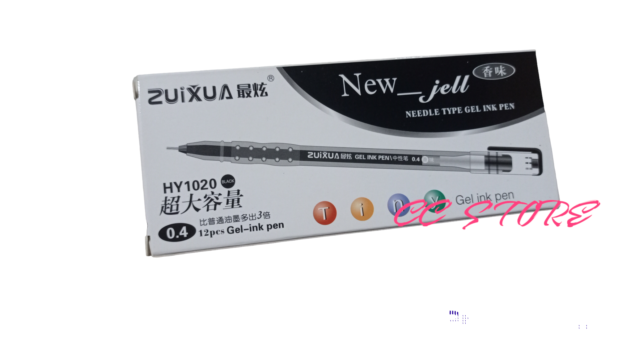 Zuixua Pulpen Gel New Jell pen apel Tinta Hitam 1 pak