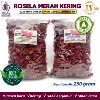 Teh Bunga Rosella Merah Kering LY Aja 250g/100g Rosela Herbal Kaya Antioksidan