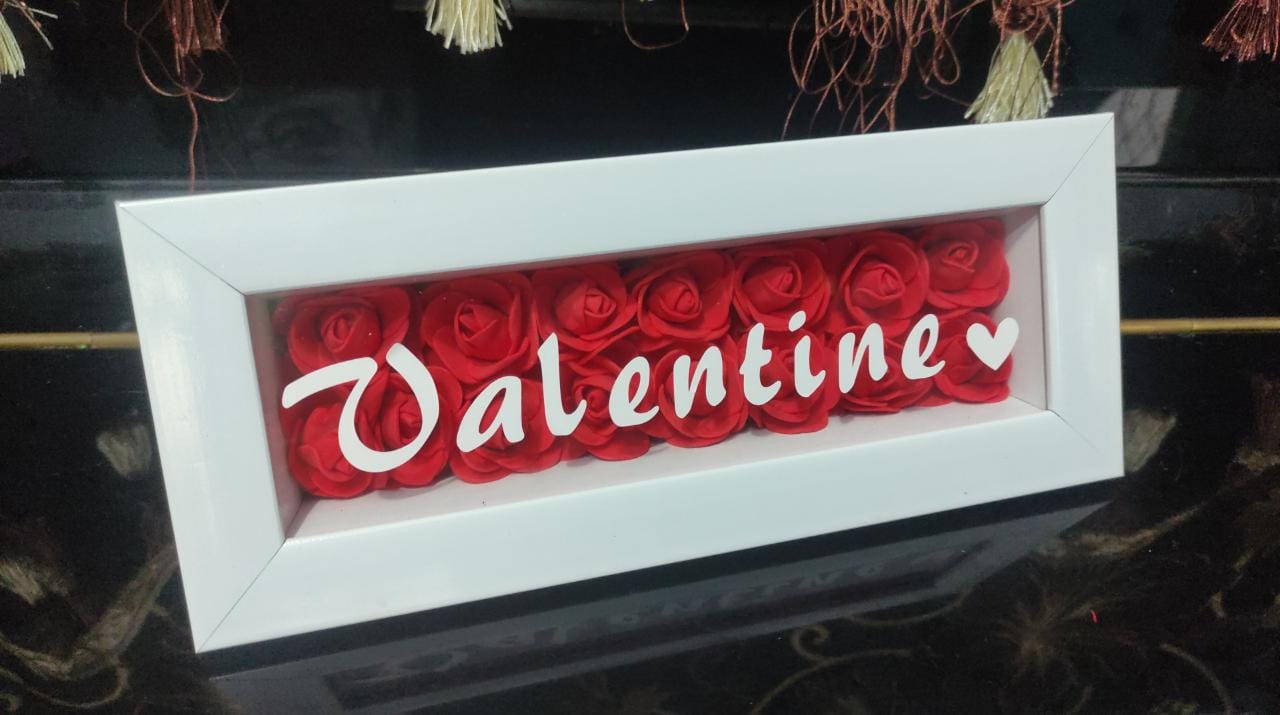 Red Box Flower / Kado Bunga Valentine Anniversary Graduation Wisuda Kado Mother day Ultah Hari Ibu/ Frame Bingkai Pigura 3d Box Bunga