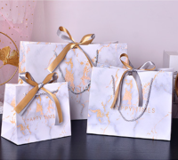 Paper Bag Premium Tebal Pernikahan Tas Hadiah Dengan Pita Tas Kemasan PAPERBAG MARBLE JUMBO MOTIF MARMER IMPOR + PITA PREMIUM TAS HAMPERS KADO GIFT KANTONG GOODIE