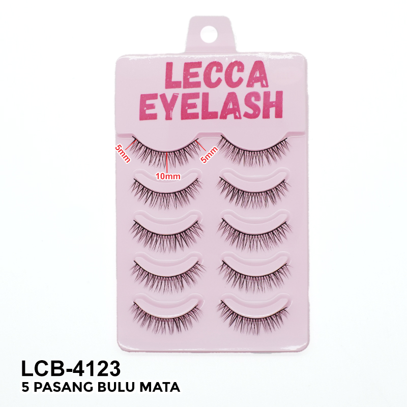Bulu Mata Palsu Natural LECCA Eyelash Extension 3D Set 5 Pairs Lembut Makeup Look Korea LCB