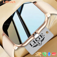 LIGE Pintar Jam Tangan Wanita 1.69 Inci Panggilan Bluetooth Gelang Monitor Tidur Olahraga Kebugaran Jam Tangan Pintar Wanita + Kotak