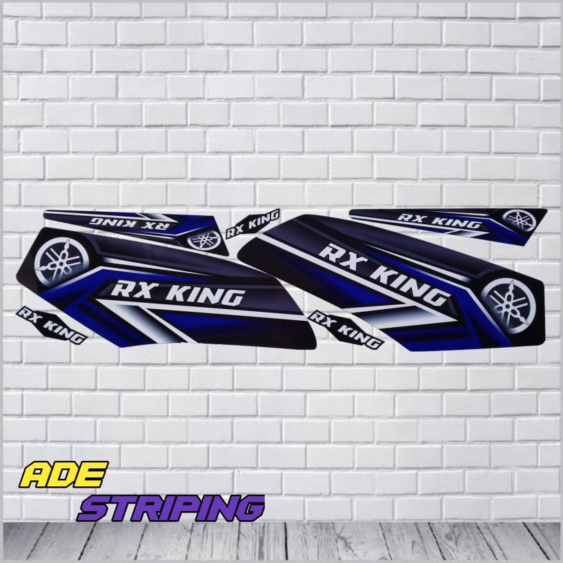 Striping Variasi Motor Rx King Lis Putih-Biru striping variasi motor rx king lis putih-biru