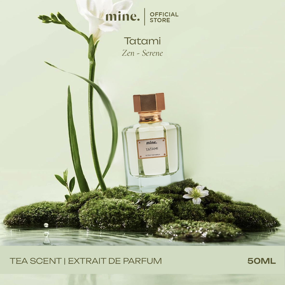 Mine Perfumery Tatami - 50 ml Extrait | Parfum Jepang Wangi Teh Alam