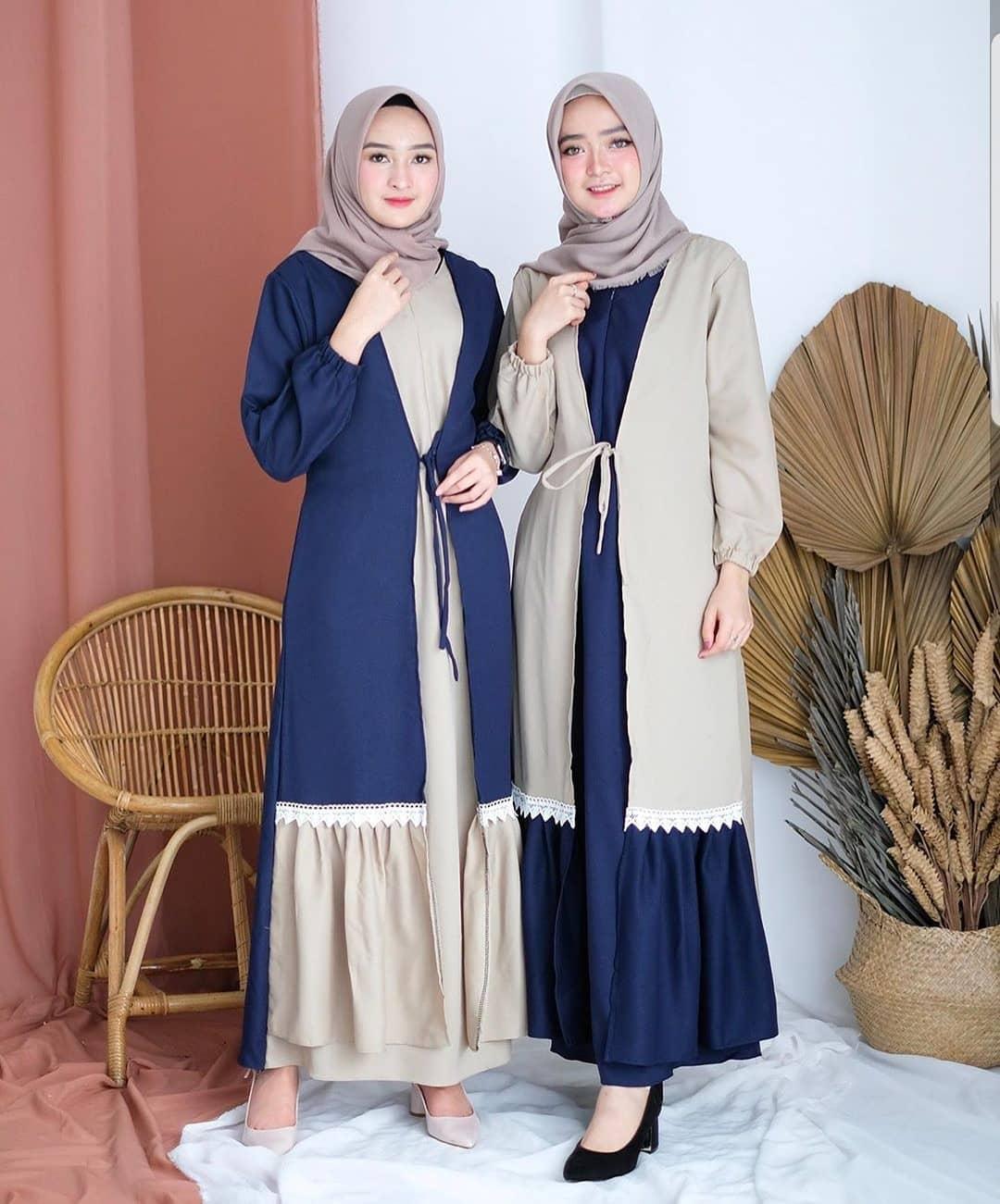 Baju Muslim Modern Gamis NANAMI DRESS Mosscrape Mix Renda Terusan Wanita Paling Laris Dan Trendy Baju Panjang Polos Muslim Dress Pesta Terbaru Maxi Muslimah Termurah Pakaian Modis Simple Casual Terbaru 2019