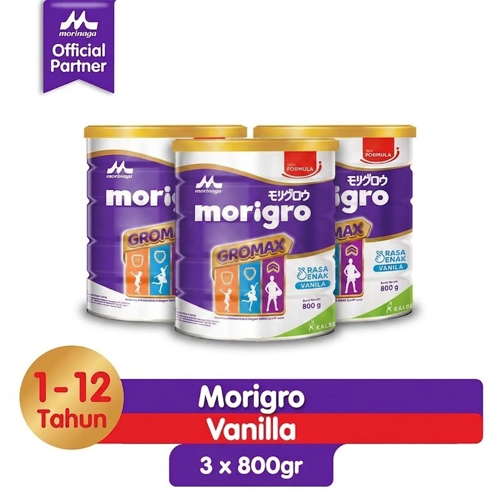 [3 Pack] Morigro Powder Vanilla 800gr