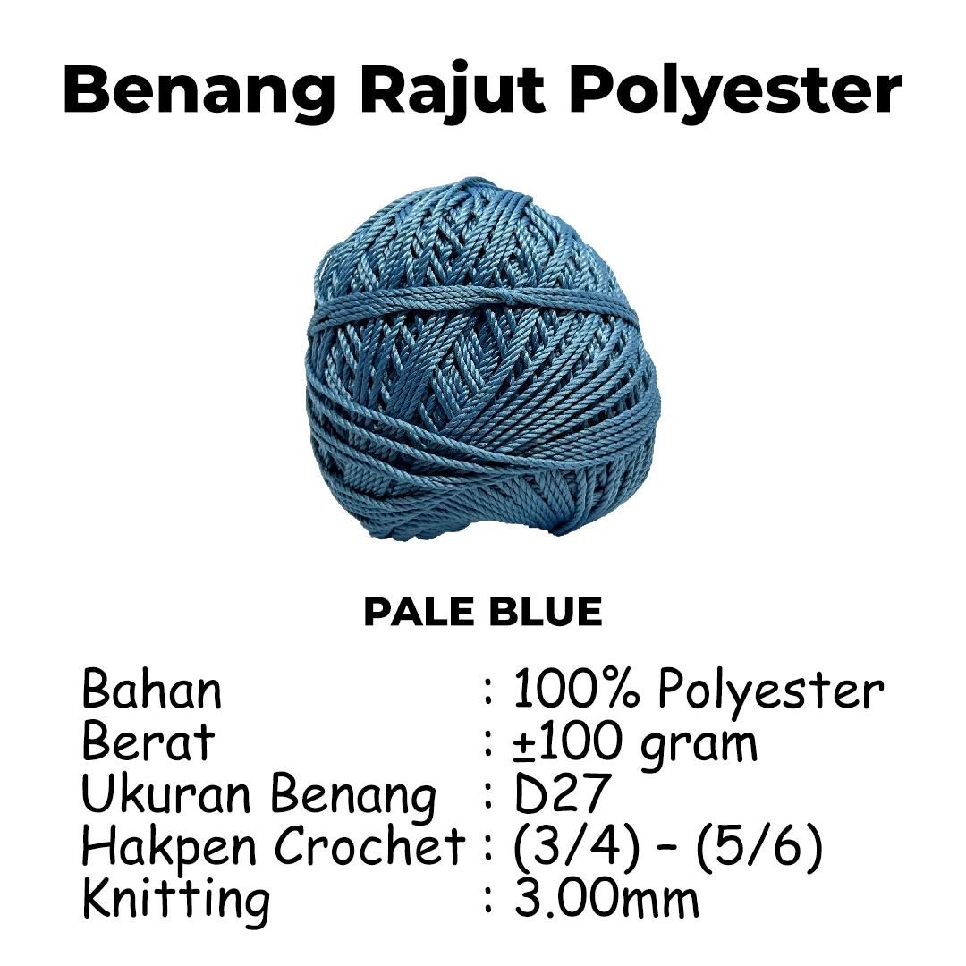 Benang Rajut Polyester / Tali Poly kilap Yarn / Poliester / Poli Kilap Tebal Besar Indo Polycherry