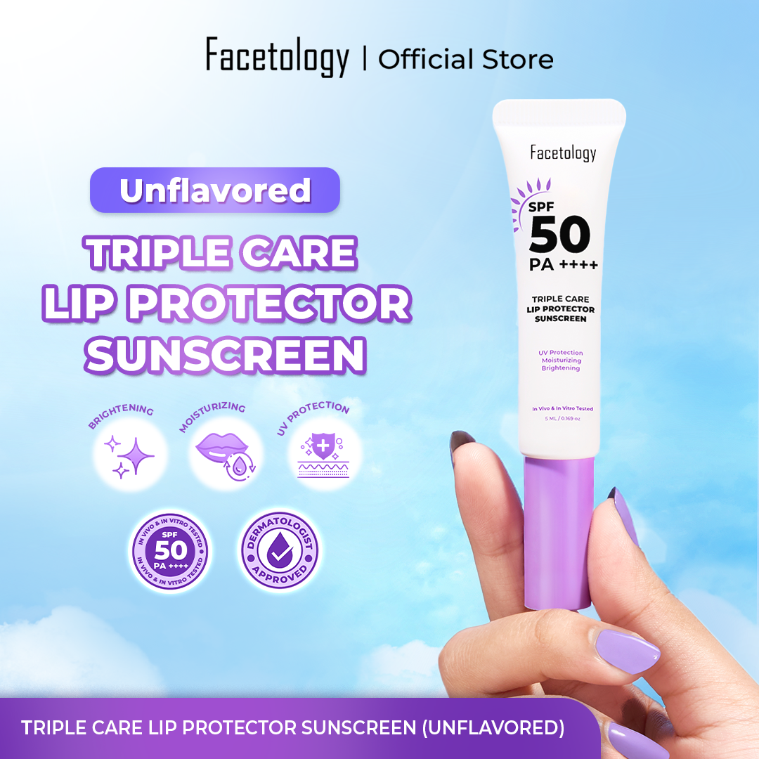 FACETOLOGY Triple Care Lip Protector Sunscreen Unflavor