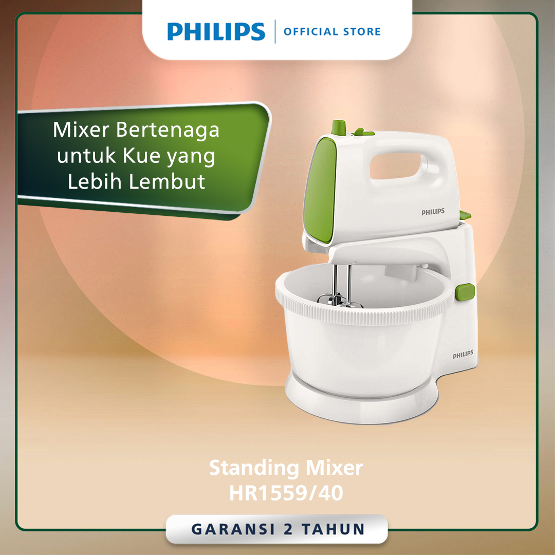Philips Stand Mixers - Hijau - HR1559/40 - 170 Watt Mixer Philips