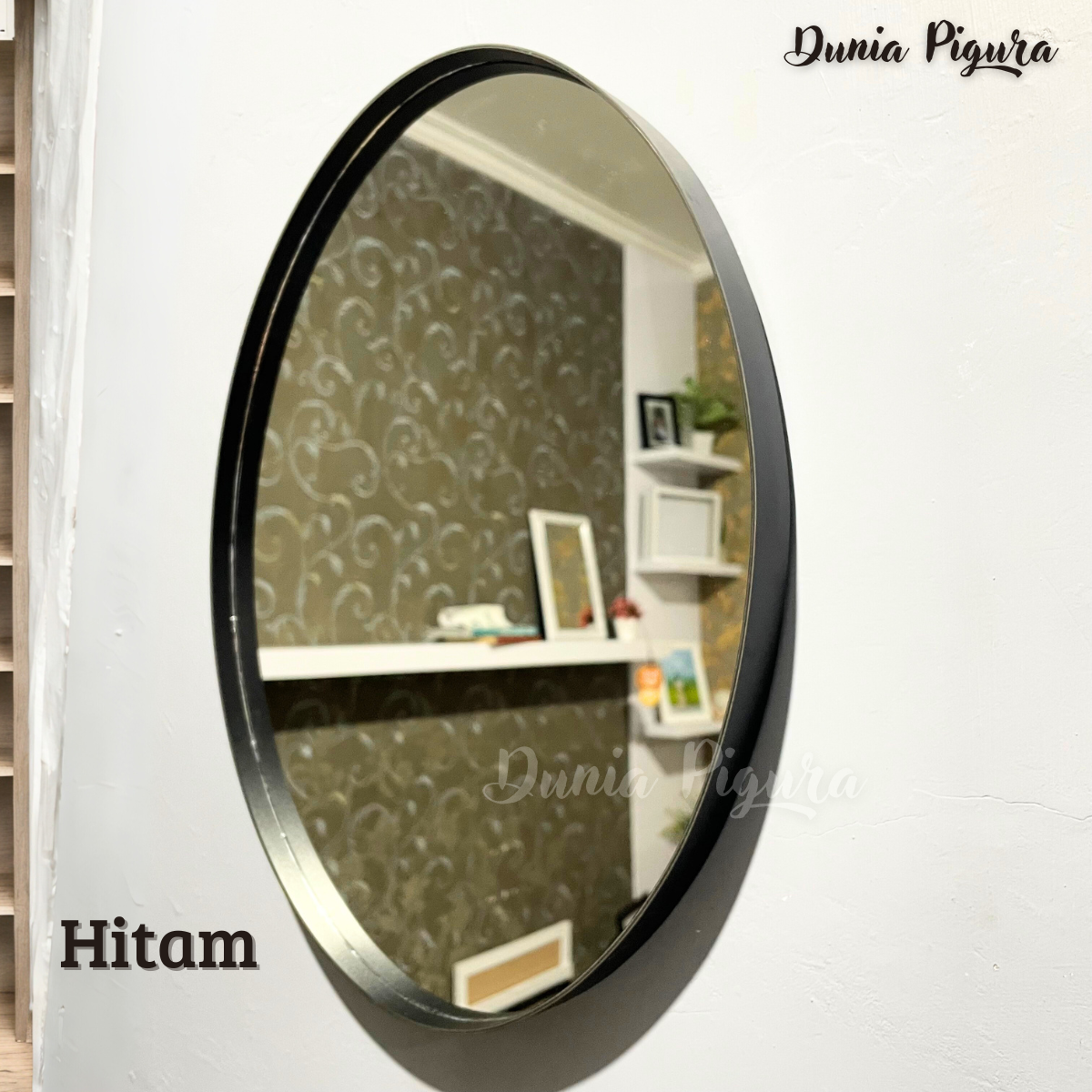 Cermin Oval Aesthetic 30 x 40 cm | Kaca Cermin Gantung
