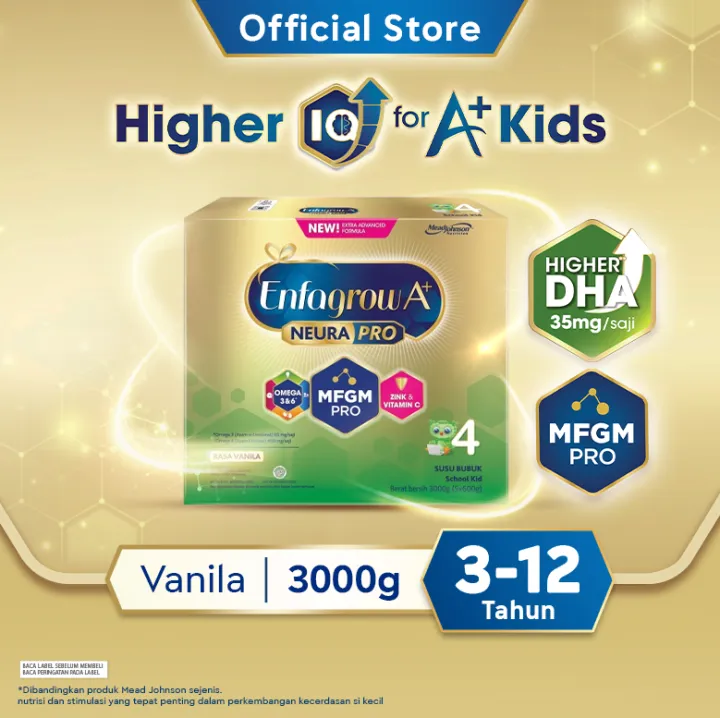 Enfagrow A+ 4 Susu Formula Anak Usia 3-12 Tahun Rasa Vanila 3000gr