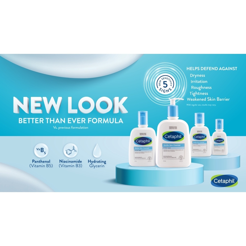 BPOM CETAPHIL Gentle Skin Cleanser Facial Wash For Face and Body Trusted By Dermatologist