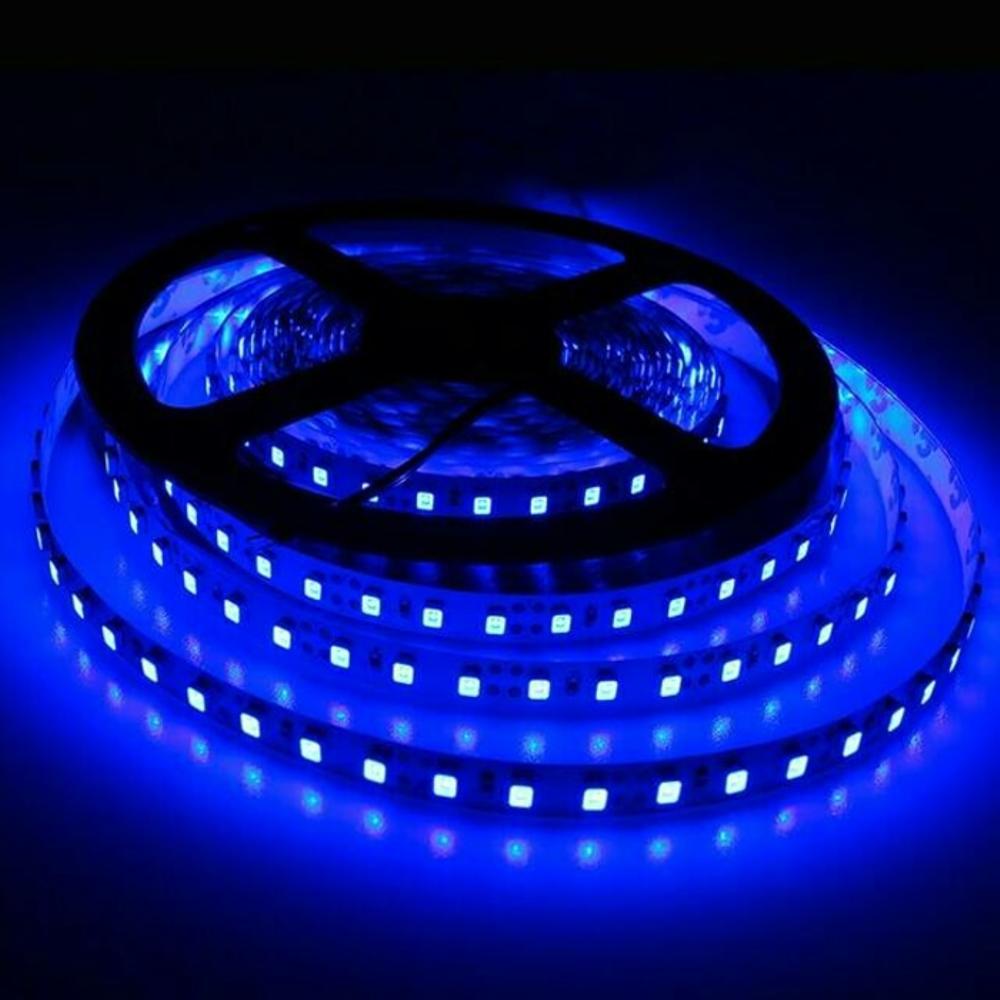 Led Strip SMD IP33 - 3528 / 5meter 12volt - Biru / lampu led meteran 5 meter mobil biru / strip led blue / lampu led steling biru / lampu hias warna biru