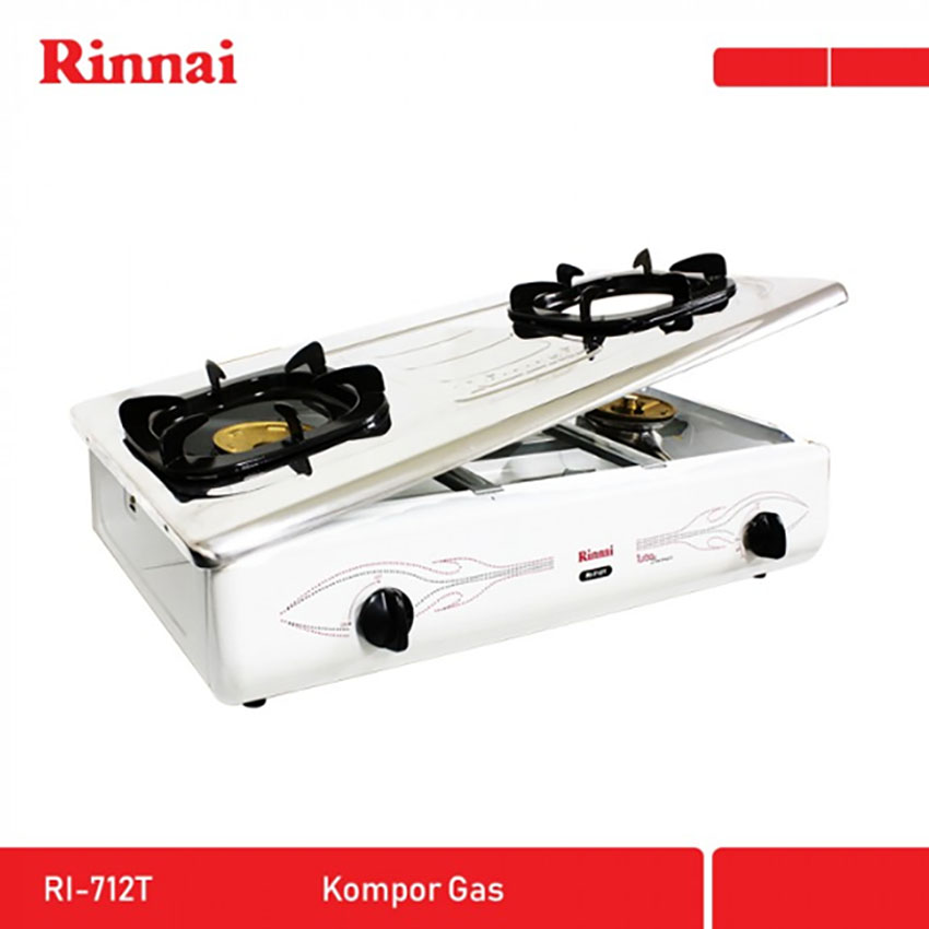 Rinnai 2 Tungku RI-712T (Turbo Burner) - Stainless Steel Color