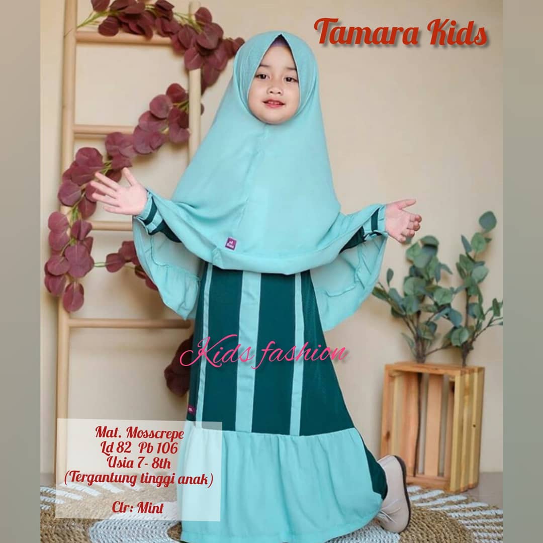 Baju Muslim Modern TAMARA SYARI KIDS BO 7 - 8 Tahun MOSSCRAPE Gamis Syari Anak Set Khimar Gamis Anak Perempuan 2021 Modern Gamis Syari Kids Terbaru Gamis Syari Anak Tanggung