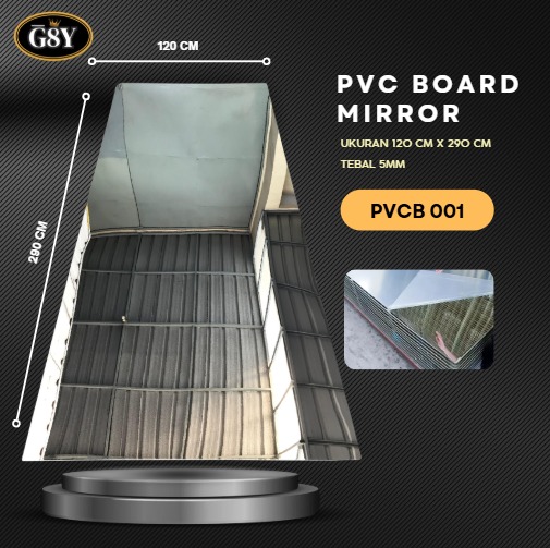 PVC BOARD MIRROR & DOVE / UK 12m x 2.9m Tebal 5mm