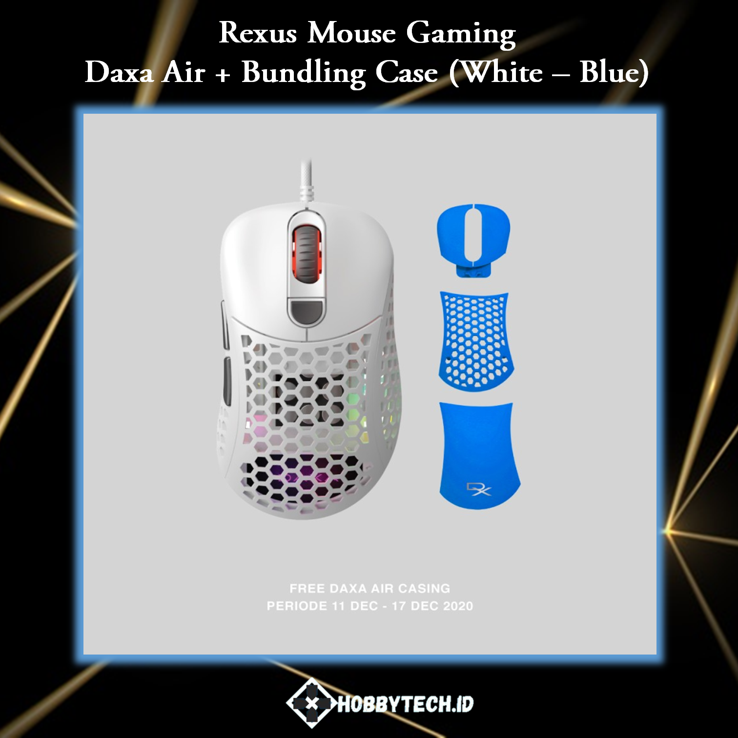 Rexus PRO Mouse Gaming Daxa Air + Bundling casing