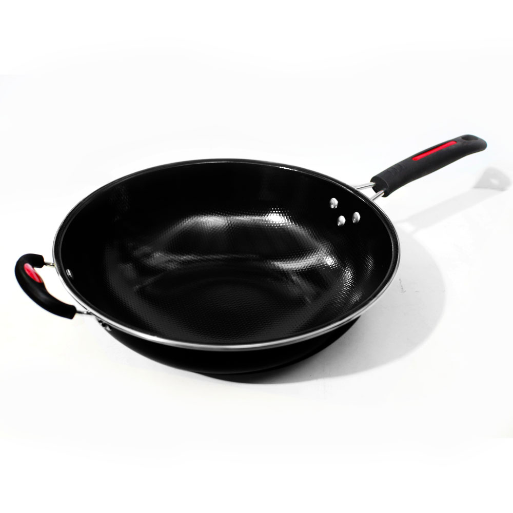 Wok esmaltado con tapa/Enamel Wok with Lid.