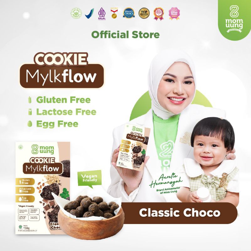 MOM UUNG Cookie Myflow Kukis Momuung Cemilan Booster Pelancar Asi Sehat Free Gluten