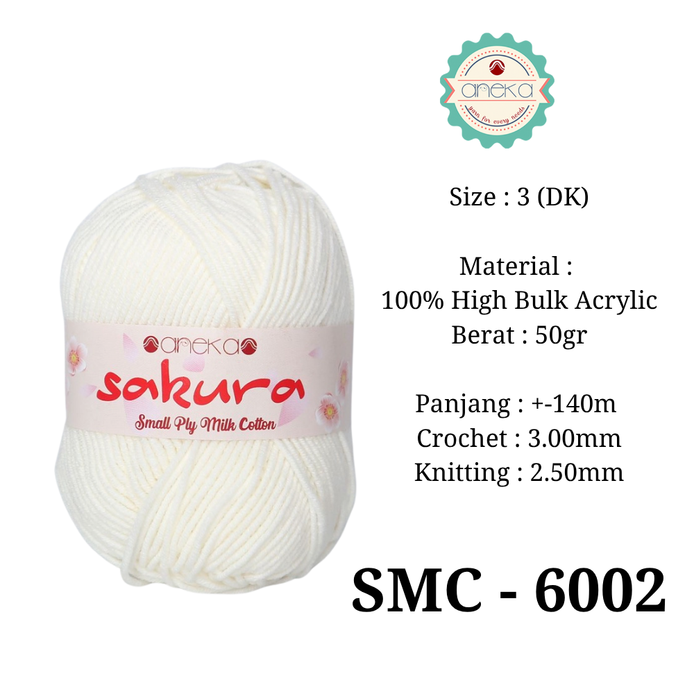 KATALOG - Benang Rajut Katun Susu 4 Ply / Sakura SMALL PLY Milk Cotton Yarn Part 1