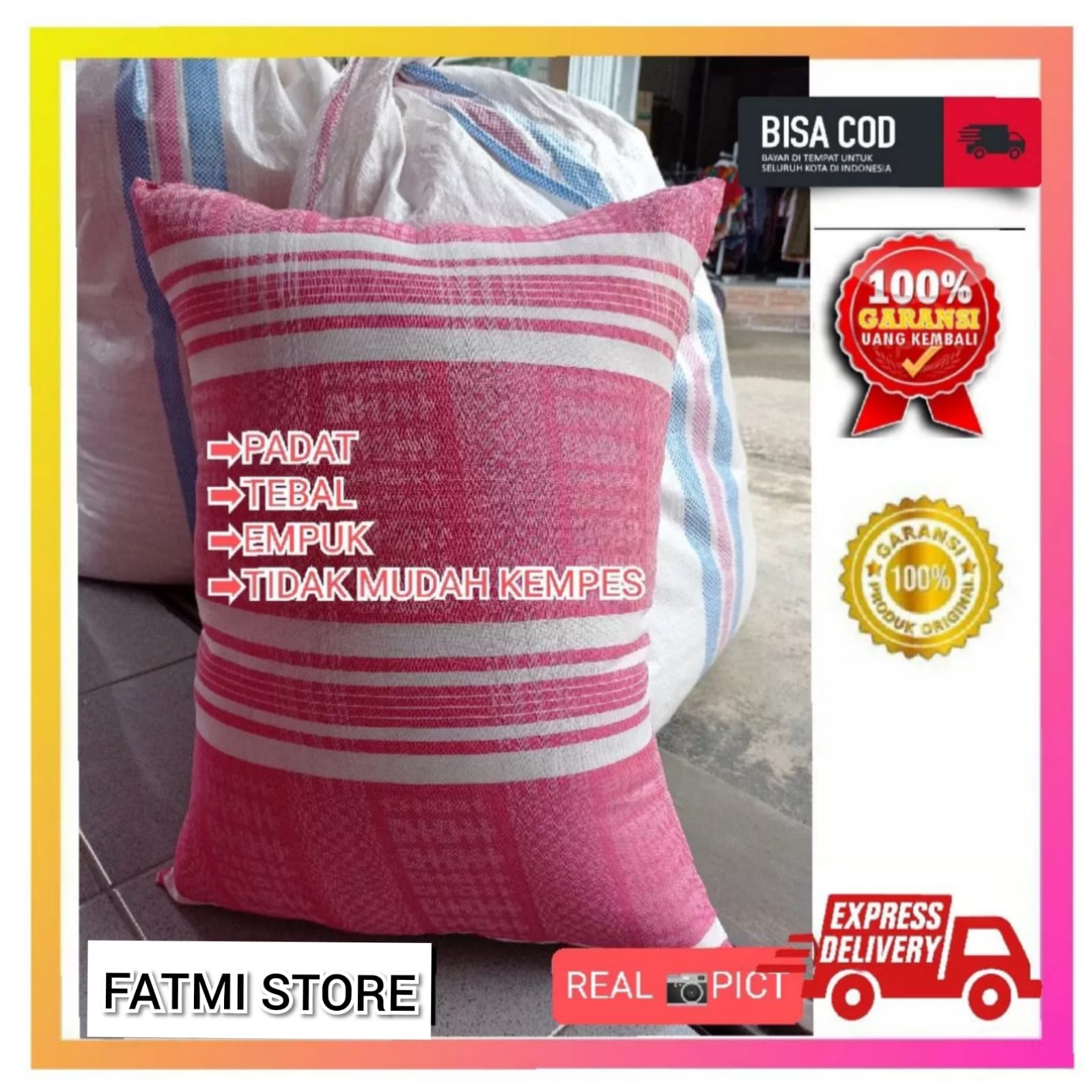 Bantal Kapuk Asli Promo Bantal Kapuk Asli - Bantal Kapuk Asli Murah - Bantal Tidur - Bantal Duduk - Bantal Sofa - Bantal Kapuk Asli - Bantal Kapuk