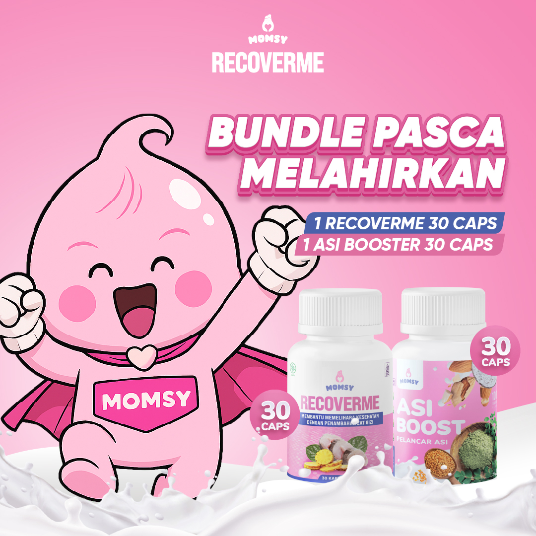 MOMSY RECOVERME [Pemulih Luka Lahiran] Lengkap Dengan 3 Bahan Aktif & ASI Booster 30 Kapsul BPOM & HALAL