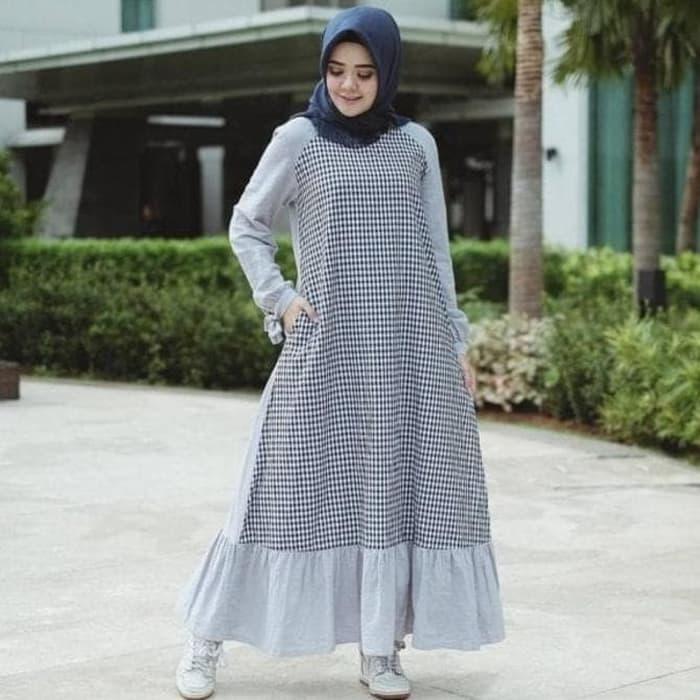 Baju Muslim Modern REGLAN DRESS ONMOOD Supernova Mix Katun Gamis Muslim Modern Trendy Gaun Modern Casual Baju Modis Panjang Baju Syar’i Muslim Wanita Baju Kerja Syari Panjang Dress Pesta Murah Terbaru Kekinian Wanita