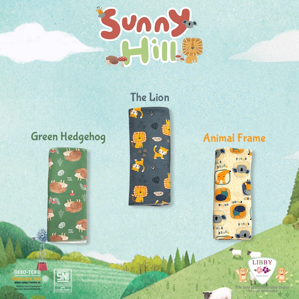 libby [[ 3pcs ]] BEDONG BAYI LIBBY FULL PRINT 0-12 BULAN 110 X90 BESS QUALITY