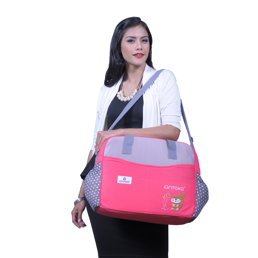Cintaka Tas Bayi Besar Saku Bordir Diapers Bag Polkadot Series TCT1653