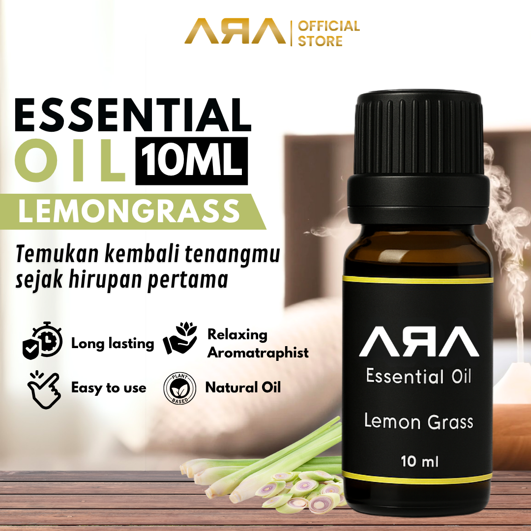 Rumah Wangi ARA - Essential Oil LEMONGRASS Minyak Esensial Aromatherapy
