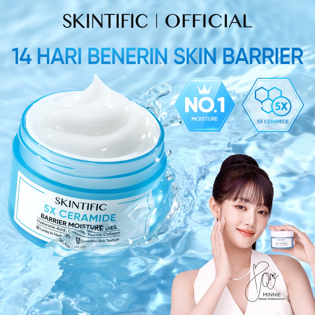 【Skintific Official 】SKINTIFIC - 5X Ceramide Barrier Moisture Gel 30g Moisturizer Day Cream Night...