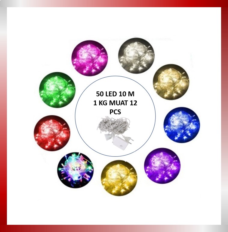 Indo - Lampu Hias Natal 10 Meter 50 LED / Tumblr Light / LED Dekorasi / Ada Sambungan Female