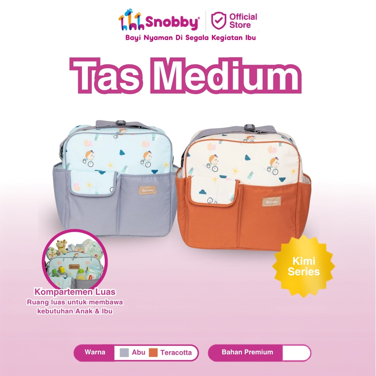 Snobby Tas Bayi Medium Motif Kimi Series
