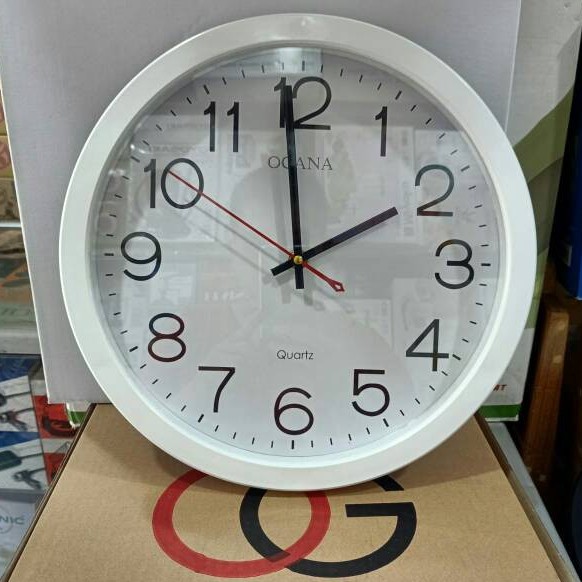 Jam dinding polos diameter 32 cm