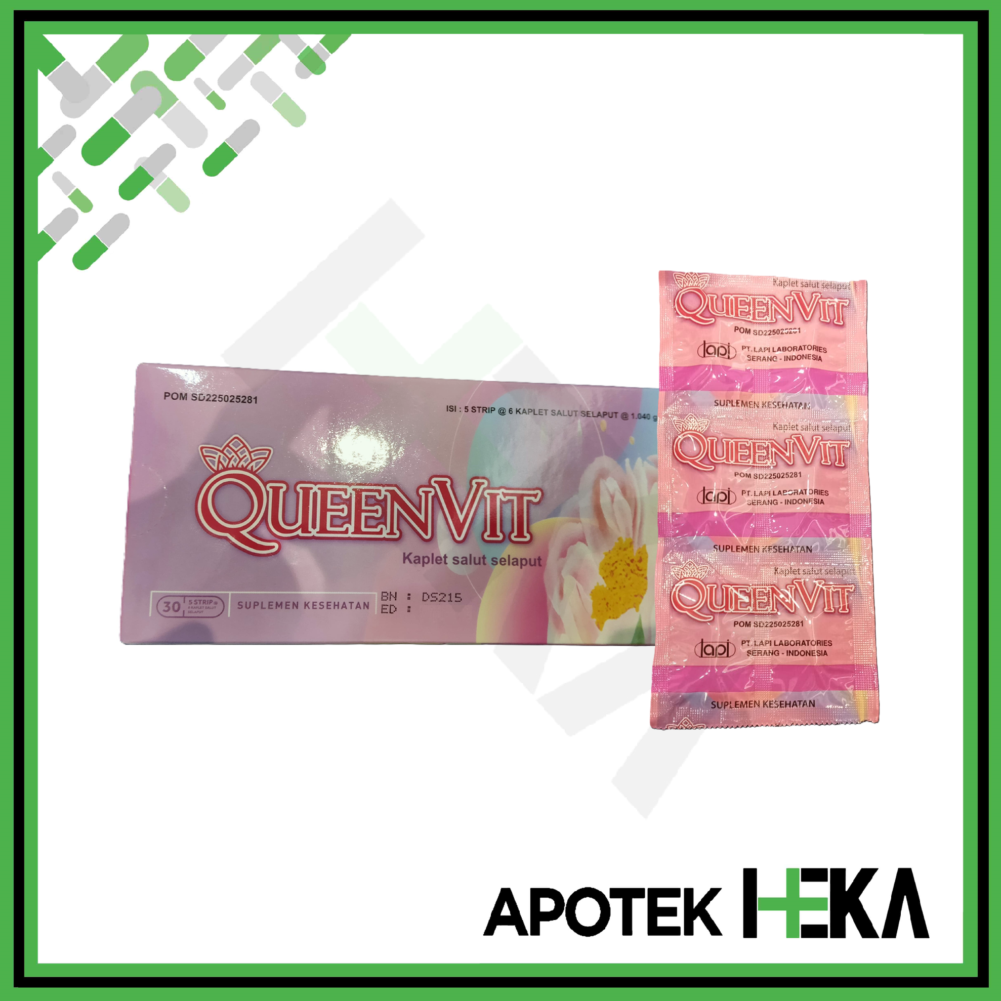 Queenvit Box isi 5x6 Kapsul - Vitamin Program Hamil Wanita