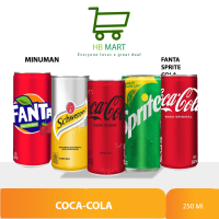COCA COLA / FANTA / SPRITE / SCHWEPPES KALENG 250 ml - ( HARGA 1 DUS isi 24 )