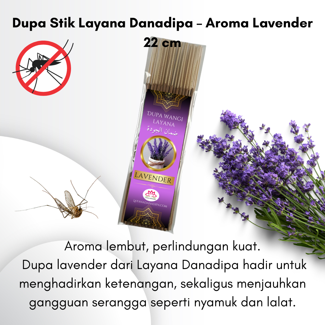 Dupa Layana 22 Cm Aroma Lavender | Cocok untuk Mengusir Nyamuk