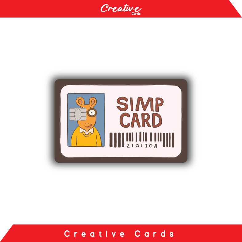 Sticker Sticker Kartu Atm Skin Card - SIMP CARD Edition Vinyl + Laminating Glossy Debit Credit Emoney Flazz Etoll dll