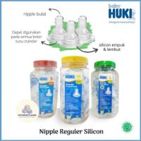 HUKI BABY DOT SILICONE NIPPLE S / M / L / XL Silicone Reguler Bulat / Gepeng | Dot Silikon Huki Reguler / Huki Nipple Dot Orthodontic | Dot Huki | Dot Gepeng | Dot Bulat