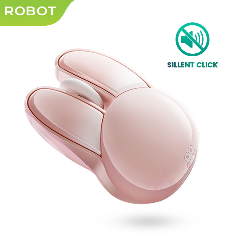 ROBOT Mouse M380 Wireless Mouse Silent Key Rabbit Kelinci Lucu Garansi 1 Tahun