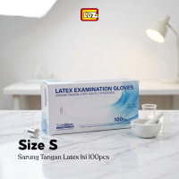 ONEMED SafeGlove - LATEX EXAMINATION GLOVE / Sarung Tangan Latex Medis 1 Box isi 100 pcs