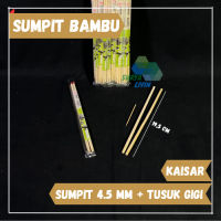 Sumpit Bambu Panda KAISAR + Tusuk Gigi isi 50 Pasang / Sumpit Higenis